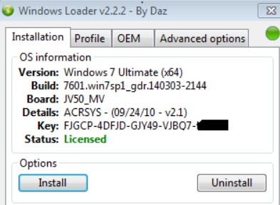 Windows 7 Loader Activator Team DAZ full version Free Download